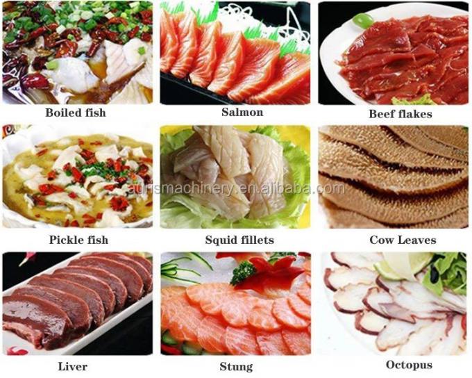 Máy chế biến cá thịt đông lạnh Độ dày Máy cắt cá 10mm Máy cắt lát cá 6