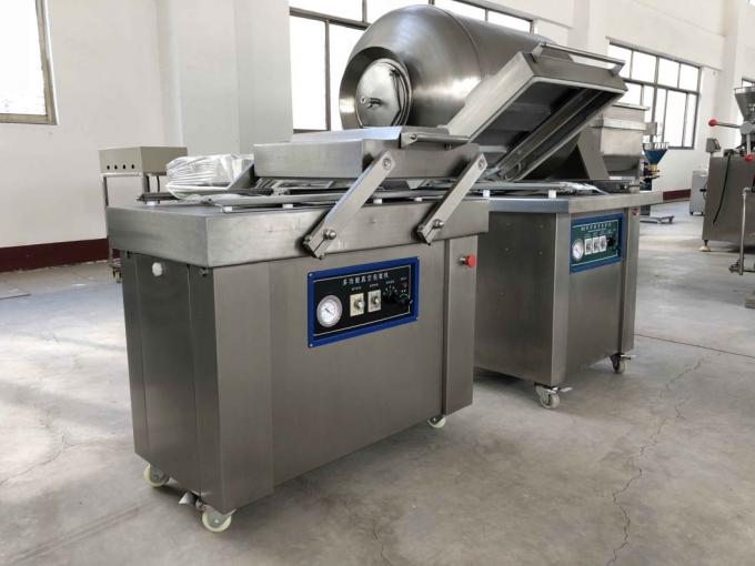 Máy đóng gói chân không buồng đôi Bánh trung thu Bảng điều khiển phẳng Phòng đôi 0
