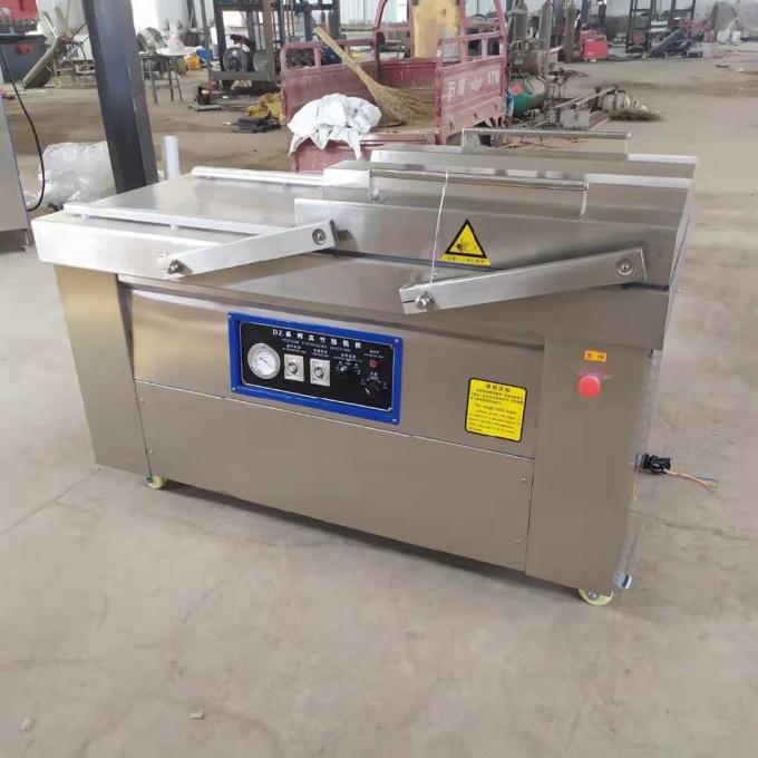 Máy đóng gói chân không buồng đôi Bánh trung thu Bảng điều khiển phẳng Phòng đôi 1