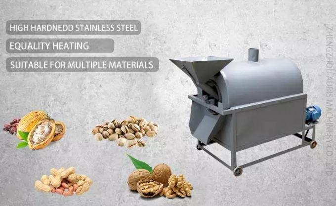 Máy rang tang trống SUS304 Máy rang hạt cà phê bằng thép carbon SUS 201 0