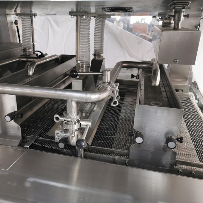 Máy phủ sô cô la tự động Sss304 Làm mát đường hầm kẹo Enrober 1