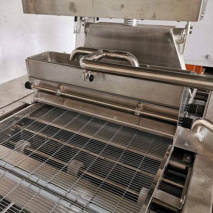 Máy phủ sô cô la tự động Sss304 Làm mát đường hầm kẹo Enrober 3