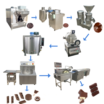 Máy làm sô cô la 500kg / H Đậu đến Thanh Máy nghiền Ca cao Máy chế biến sô cô la
