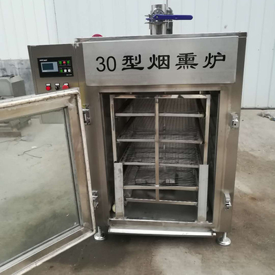 Thép không gỉ 304 Lò hun khói thịt 30kg Lô xông khói khô xúc xích xông khói Nhà
