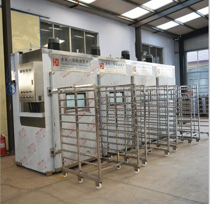 Máy hút thịt 380v PLC 100kg Lò khói công nghiệp theo lô