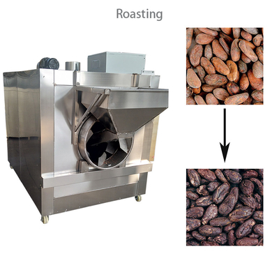 Máy làm sô cô la 24kw Bean To Bar Dây chuyền sản xuất bột Cacao 200kg