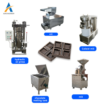 Máy làm sôcôla 304ss công nghiệp Máy ép rượu ca cao 500kg / H