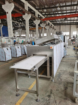 Máy phủ sô cô la tự động Sss304 Làm mát đường hầm kẹo Enrober